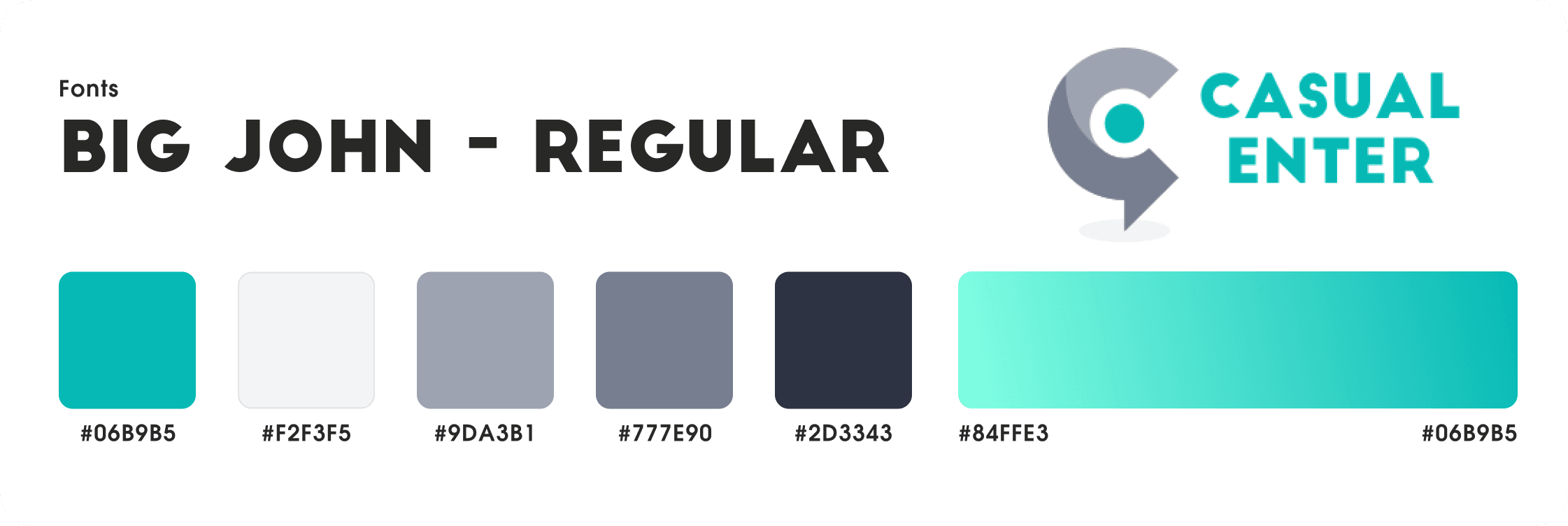 Casual Enter Colour and Typography 1