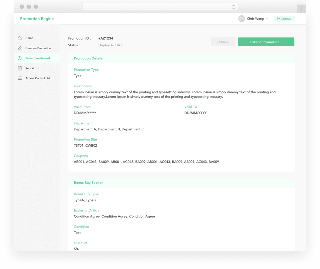 city’super eShop CMS UI Design 2