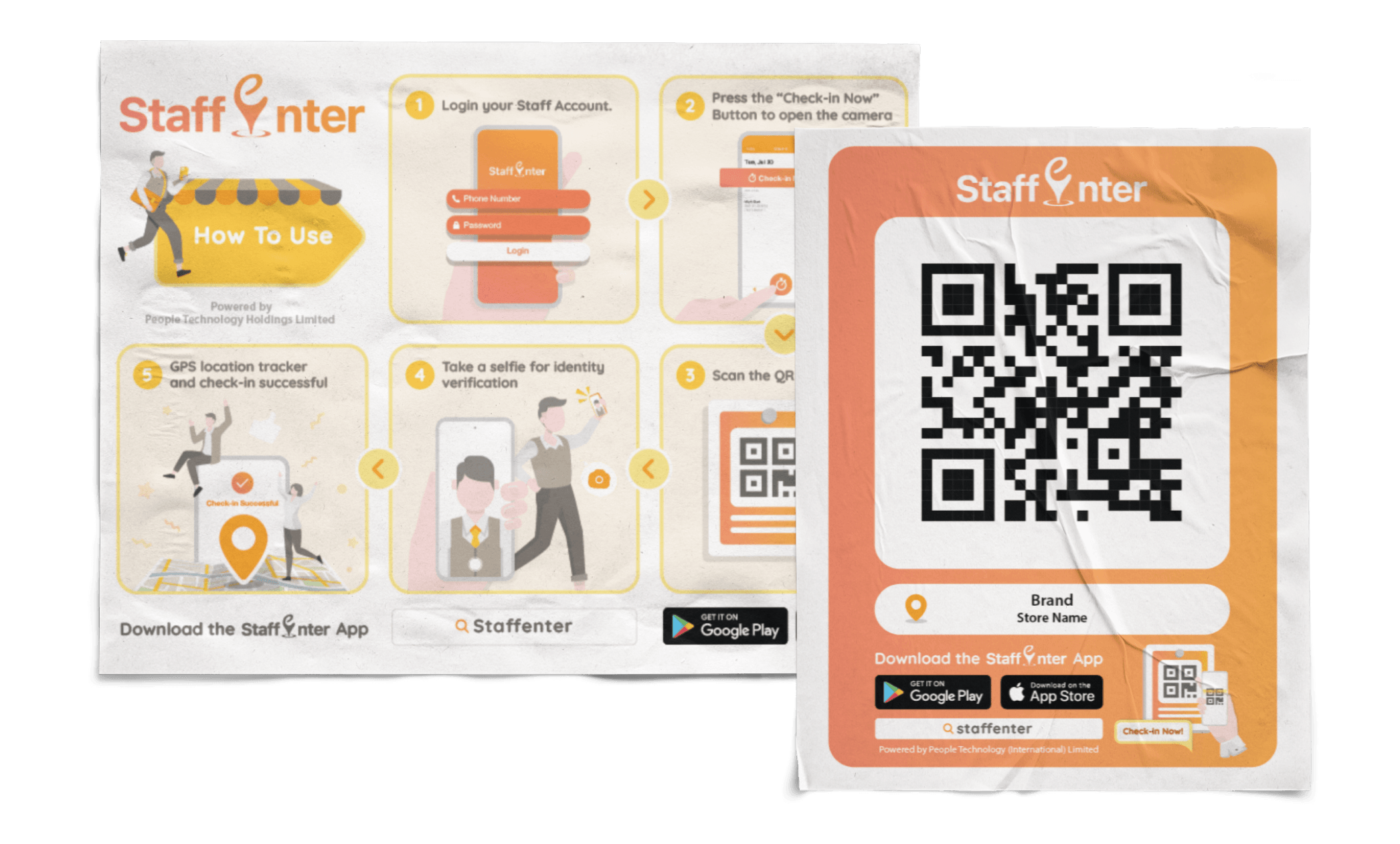 Staff Enter Print Materials, Instructions and QR Poster 1